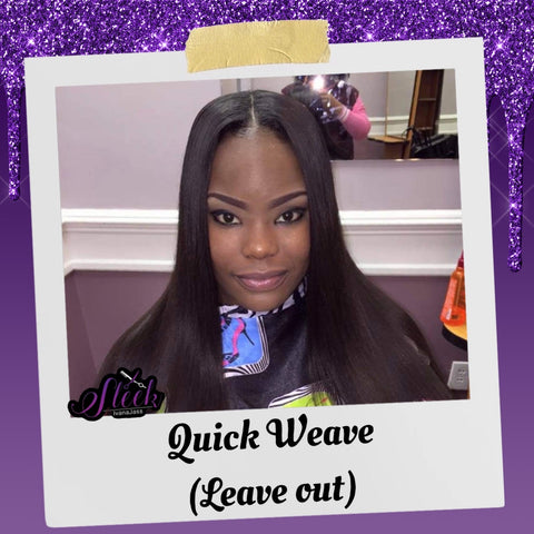 Quick Weave W/ Leaveout $125